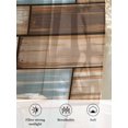 thumbnail image 6 of Sheer Curtains 54 Inch Length 2 Panels Set for Kitchen, Blue Beige Brown Vintage Semi Sheer Curtains for Windows, Retro Farmhouse Elegant Pastoral Voile Window Treatments Rod Pocket Curtain, 6 of 7