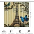 thumbnail image 2 of 4Pcs Vintage Paris Eiffel Tower Shower Curtain Sets Bathroom Set Decor with Non-Slip Rugs Bath U-Shaped Mat Toilet Lid Cover, 2 of 7