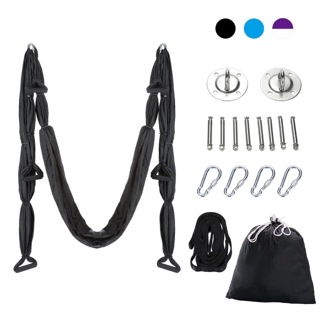 Preenex Aerial Yoga Hammock Swing Yoga Body Trapeze Silk Inversion Swing Sling Aerial Exercise Equipment Door Mount Air Flying