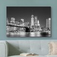 thumbnail image 2 of Aaheei Black White Manhattan Skyline Brooklyn Bridge - Canvas Art Home Art, 2 of 3