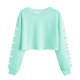 thumbnail image 1 of Camisetas de Manga Larga de las Mujeres Impresas Sueltas Casuales Cuello Redondo Suéter Deportivo Top Se Ajusta Fiel Al Tamaño para Casual, Fiesta, 1 of 5