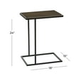thumbnail image 4 of DecMode 24" x 18" Black Aluminum Contemporary Accent Table, 4 of 10