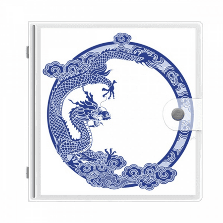 Chinese Culture Blue Dragon Photo Album Wallet Wedding Family 4x6