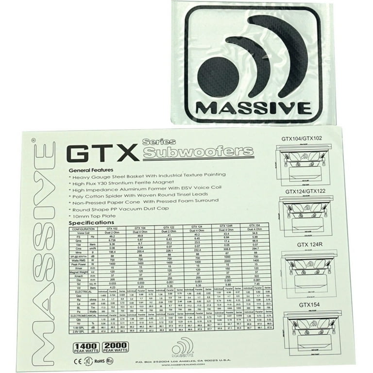 Massive audio hotsell gtx 124r