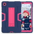 thumbnail image 2 of Dteck Case for Lenovo Tab M8 4th Generation 8.0-inch TB-300FU/TB-300XU,Shockproof 3-Layer Protection Armor Kids Friendly Case Heavy Duty Protective Kickstand Cover, Navy+Rose, 2 of 10