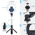 thumbnail image 4 of Puluz Pu531B Anillo Led Transmisión En Vivo Vlogging Selfie Luz De Relleno Con Bluetooth Selfie Stick Trípode Montaje Para Fotografía Video seitruly EL012840-00, 4 of 6