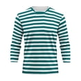 thumbnail image 6 of DIOAZUD Men's Striped 3/4 Sleeve Shirts Summer Casual Crew Neck Shirt Lightweight Big and Tall T-Shirts for Daily Wear, 6 of 7