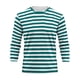 thumbnail image 4 of Ceisia Men's Spring Summer Casual Regular Fit Crew Neck Three-Quarter Sleeve T-Shirt Multi-Color Striped Cotton-Like Jersey Stretch Fabric Green M Gifts, 4 of 6