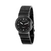 Midsize Black Stainless Steel Watch