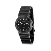 Midsize Black Stainless Steel Watch