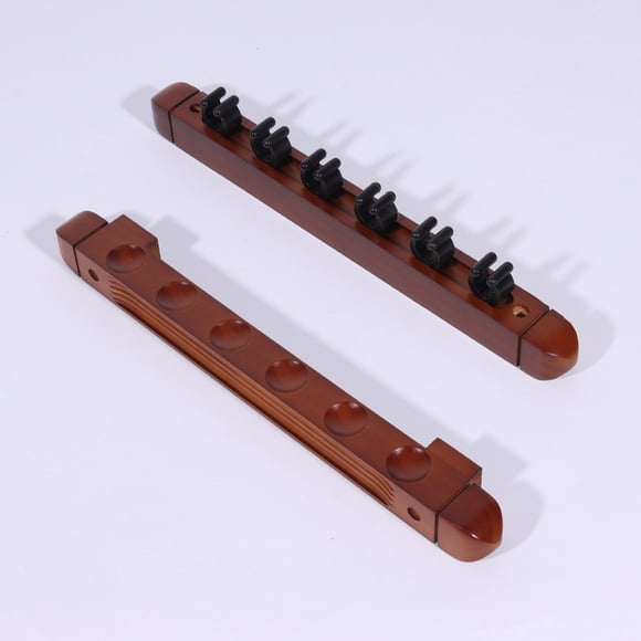 Estante de madera maciza para colgar en la pared, estante de exhibición de tacos de madera, estante de almacenamiento para postes de billar, sala de bolas