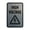 Brushed Silver, variant on Portrait Round High Voltage Sign (Black) - Small