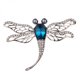 thumbnail image 1 of Broche de libélula de aleación de moda para mujer con accesorio de ropa de diamantes de imitación (azul real), 1 of 1