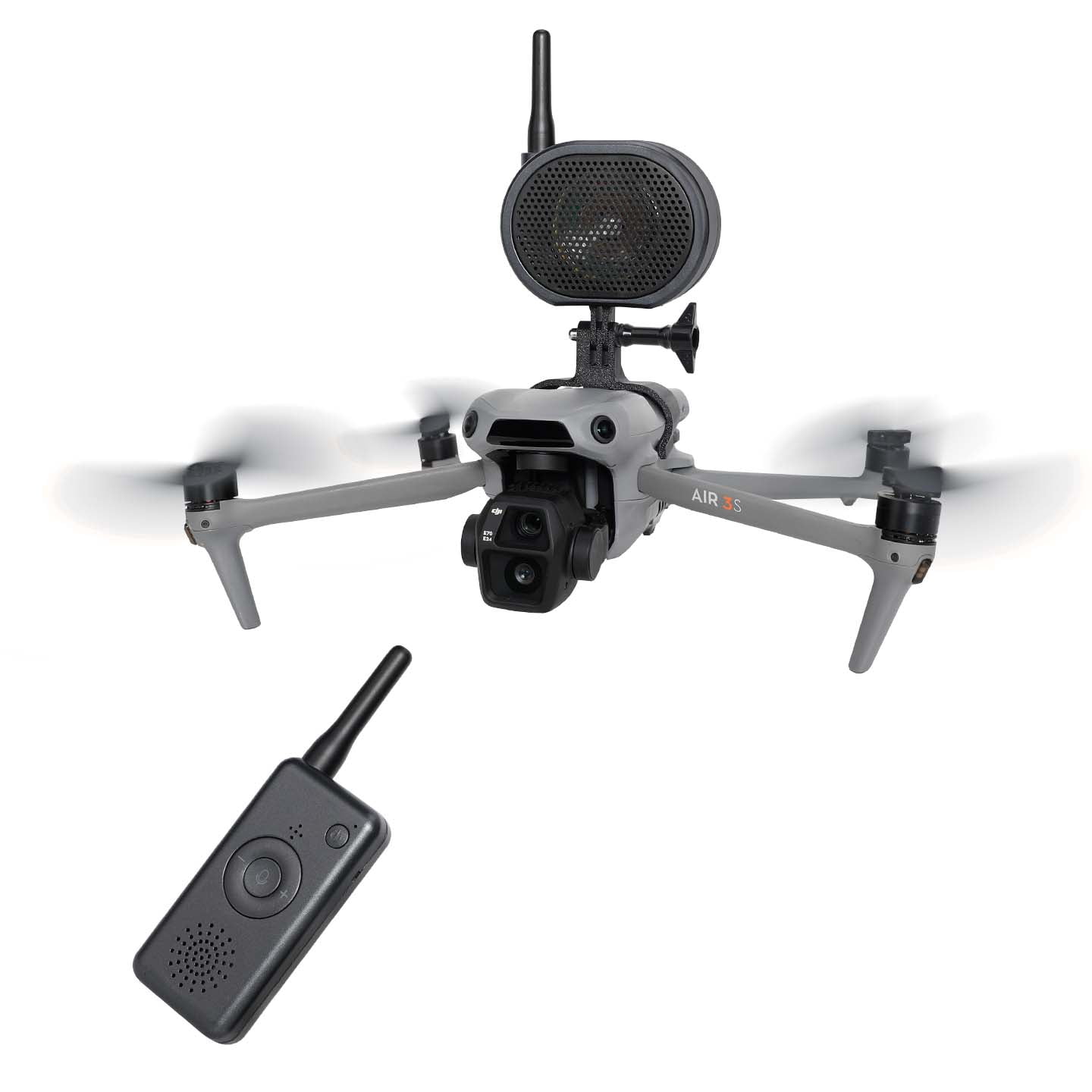 Drone Walkie Talkie Two Way Radio for DJI Mavic Air 3/3S Intercom Speaker Drone Announcement System Long Distance Microphone Announcement Speaker Drone Accessories