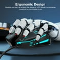 thumbnail image 5 of RGB Gaming Mouse Wired Programmable Ergonomic USB Mice with 4 Level DPI, 4 Color Backlit, 6 Buttons for Laptop PC Computer, High Precision PC Gaming Mice for Desktop, Windows, Mac, Gamer, Black, 5 of 9