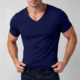 thumbnail image 3 of Agkizg Men Compressions Ice Silk T Shirts, V Neck Short Sleeve Solid Seamless Tops High Stretch Quickly Dry Athletic Tees for Gym Workout Outdoor Running Summer Undershirts, 3 of 6