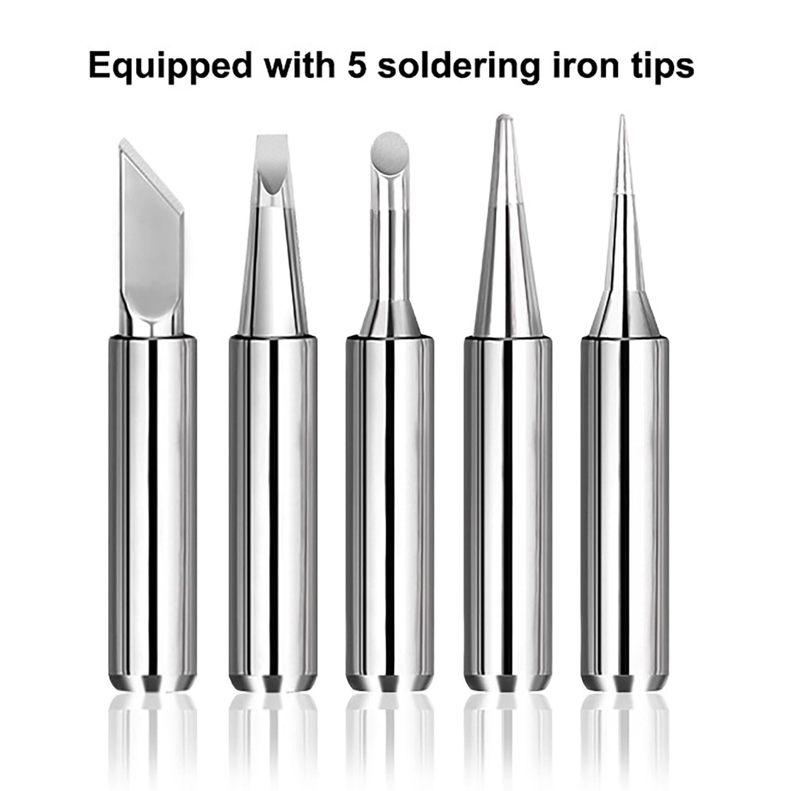 Djiypn Soldering Iron Kit Electronics, 110W Adjustable Temperature Welding Tool, 15pcs Soldering Tips, Desoldering Pump, Soldering Iron Stand, Tweezers