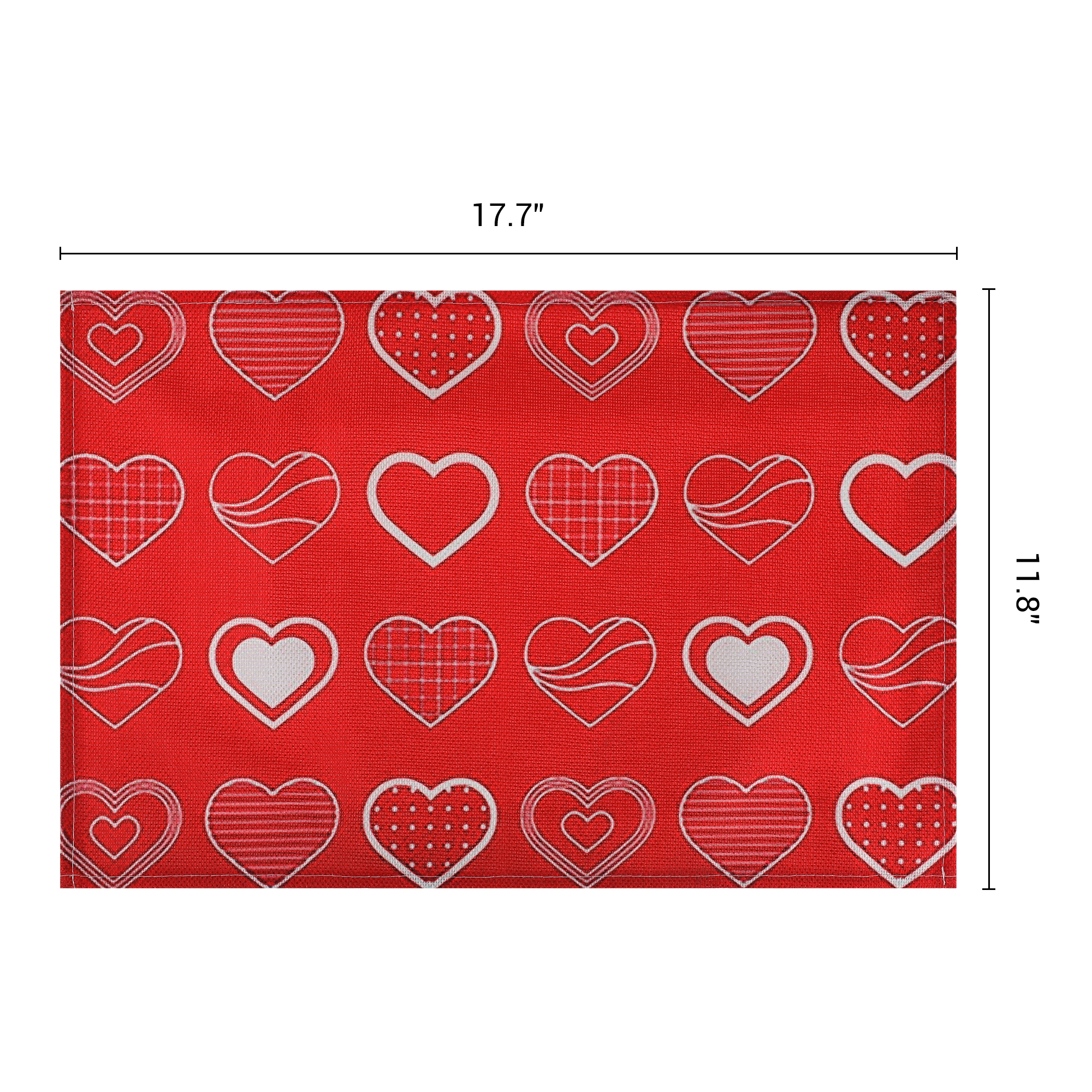 Unique Bargains Set of 6 Love Hearts Placemats for Anniversaries Heart