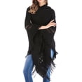 thumbnail image 5 of YouLoveIt Poncho Sweater for Women, Oversized Blanket Sweater Poncho Hooded Poncho Cape Shawl Knitted Sweater Wrap Pullover Top Coat, One Size, 5 of 8