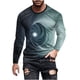 thumbnail image 2 of Blusas y camisas de manga larga con cuello redondo para hombre, blusa informal de manga larga con cuello redondo y estampado de rayas, blusa de poliéster para hombre, 2 of 5