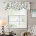 thumbnail image 6 of Teal Coastal Tie Up Valances Curtain, Adjustable Kitchen Starfish Shell Coral Seahorse Valances for Windows Decor, Rod Pocket Short Curtains Set for Bedroom/Bathroom, 54"x18", 6 of 9
