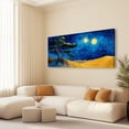 thumbnail image 4 of Oversized Canvas Wall Art Tree of Life with Sun and Moon, Green Abstract Nature Paintings, Modern Canvas Prints for Living Room Bedroom Home Decoration, 4 of 7