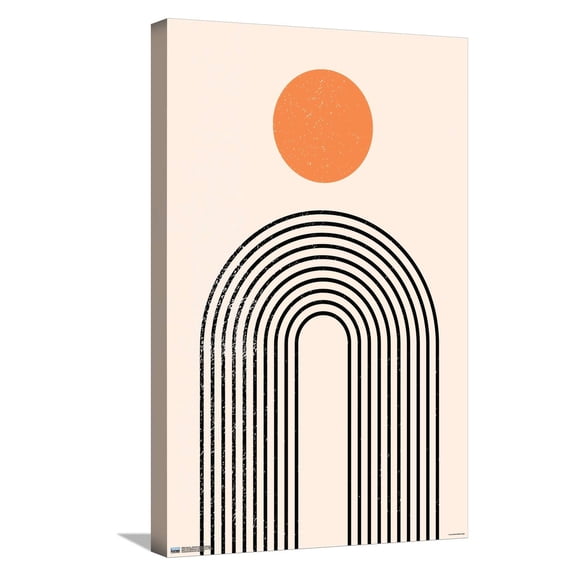 Abstract - Geometric Shapes in Balance Canvas Wall Poster, 14.725" x 22.375"