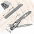 thumbnail image 3 of EIMELI Nail Clipper Stainless Steel Wide Jaw Opening Fingernail Trimmer Splash-proof Ergonomic Curve Sharp Toenail Cutter with File Nail Grooming Tool for Adults Seniors Thick Nails, 3 of 7