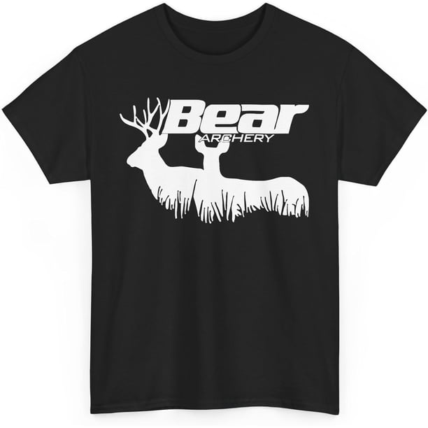 Camiseta unisex de algodón grueso con diseño de oso, ciervo y cierva