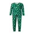 thumbnail image 2 of Family Matching Clothes Christmas Sleepwear  Tree Print Tops Trousers Baby Romper Pajamas Set, 2 of 7