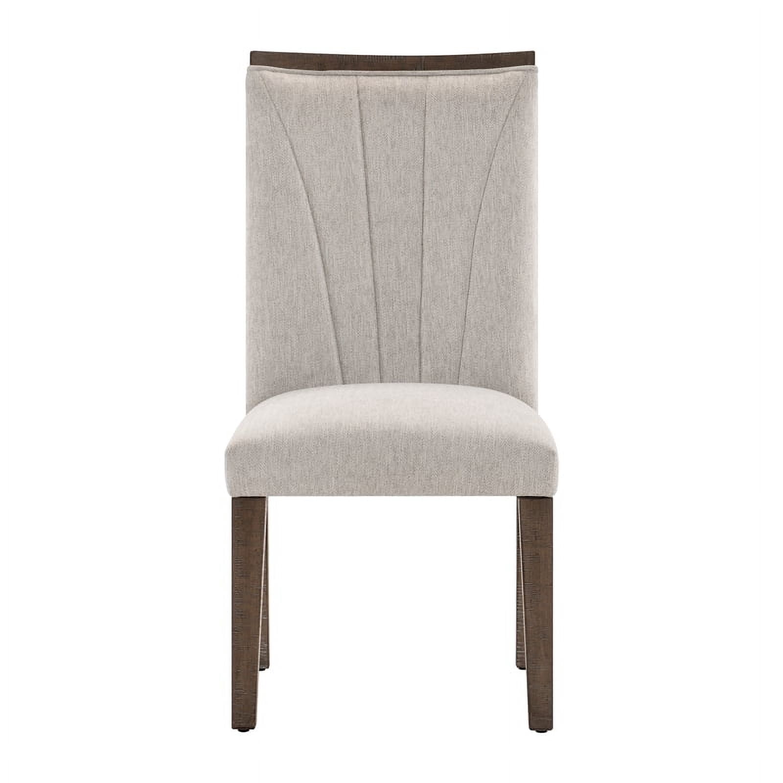 Lexicon Brookings Wood and Fabric Dining Room Chairs in Brown (Set of 2)