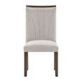 thumbnail image 5 of Lexicon Brookings Wood and Fabric Dining Room Chairs in Brown (Set of 2), 5 of 9
