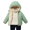 thumbnail image 2 of Esaierr Boys Girls Winter Fleece Cotton Coats for Kids Toddler 1-7Y Lightweight Hooded Winter Cotton Jacket Baby down Cotton Outerwear, 2 of 6