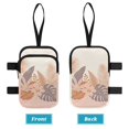 thumbnail image 3 of COEQINE Large Capacity Forearm Crutch Bag for Seniors Pink Tropical Leaves Elbow Crutch Attachment, Zipper Pouch, 2 Pockets, Lightweight, for Walking Cane & Hiking Stick, 3 of 7
