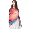 thumbnail image 5 of Fish Chiffon Translucent Breathable Silk Scarf 180*73 (70.86*28.7in) - Light and Airy Accessory for Women, 5 of 6