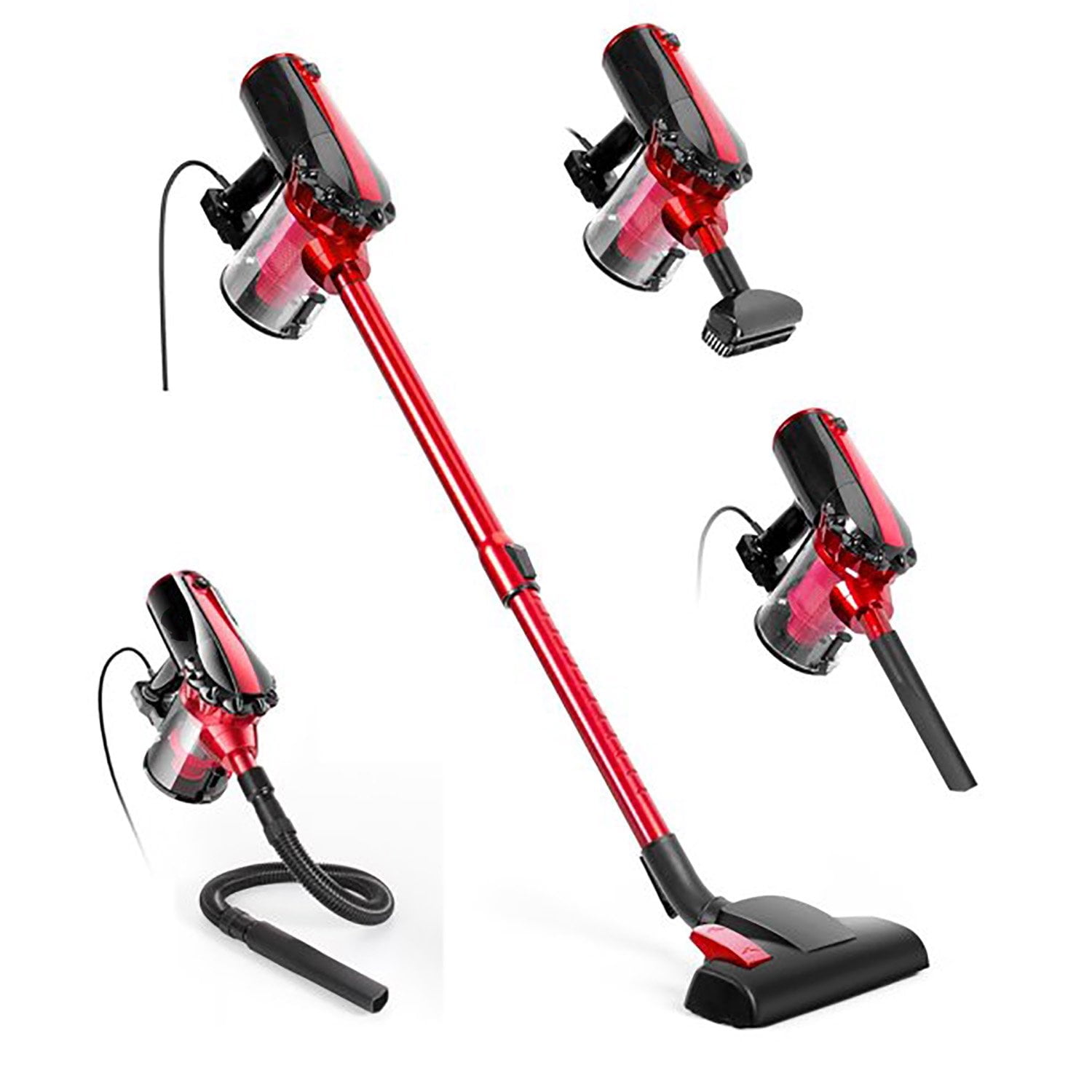 GeeMo 17Kpa Cord Stick Vacuum Cleaner with Adjustable Brush Head 1.2L Large Dust Cup Deep Cleaning for Hard Floor Carpet Walmart