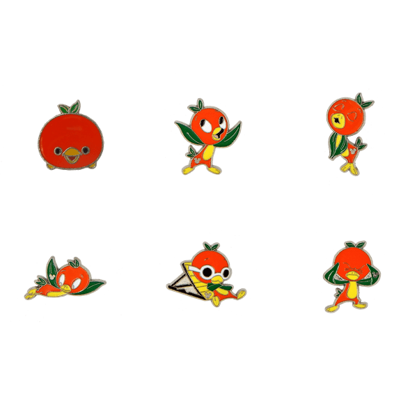 Disney Florida Orange Bird Pins Park Trading Six Pin Set