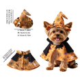 thumbnail image 2 of 2 Pack, Small Dog Halloween Set, Halloween for Dogs with Witch Hat, Holiday Themed Dog Clothes for Small Dogs, Orange Halloween Pattern Pet Outfit, 1 Piece Hat 1 Piece Cape, 2 of 6