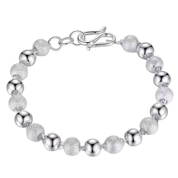 Silver Bracelets For Women Beads Bangle Bracelet Transfer Lucky Cuff Bracelet Adjustable Fashion Jewelry