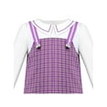 thumbnail image 4 of Robe Fille Violette à Carreaux Bretelles Crayon Décontractée École 8 Ans, 4 of 6