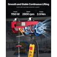 thumbnail image 4 of Electric Hoist,1320 lbs Lifting Capacity,1150W 110V Electric Steel Wire W"with 14ft Wired Remote Control,40ft Single Cable Lifting Height&Pure Copper Motor,for Garage Warehouse Factory, 4 of 6