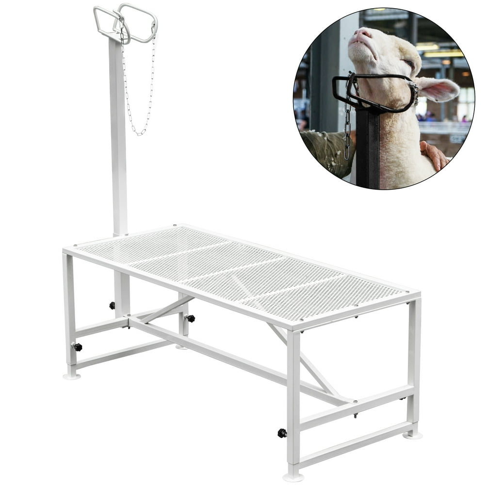 VEVOR Livestock Stand 51x23 inches, Trimming Stand with Straight Head