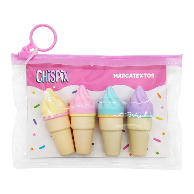 Marcatextos Prichos Chispix Multicolor de Plástico 4 Piezas por Empaque