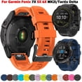 thumbnail image 2 of 26mm Smart Strap for Garmin Fenix 7X 5X Plus 6X Pro 3 3HR Tactix Delta Official Silicone Strap Strap Bracelet, 2 of 7