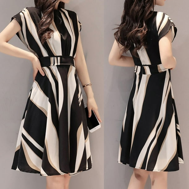Homely Womens Black Dresses Fashion Women Business Dress Belt O