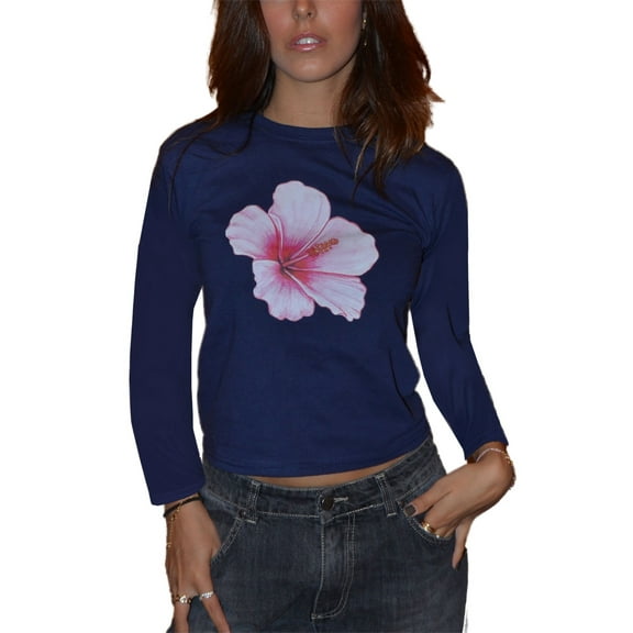 Rdhnmea Women T-shirt Long Sleeve Flower Print Slim Fit Tops Streetwear