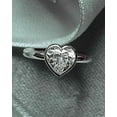 thumbnail image 2 of HeartsAndYou 1ct Heart Cut Moissanite Bezel Set Solitaire Engagement Ring for Women 18k White Gold Over Silver Stylish, 2 of 5