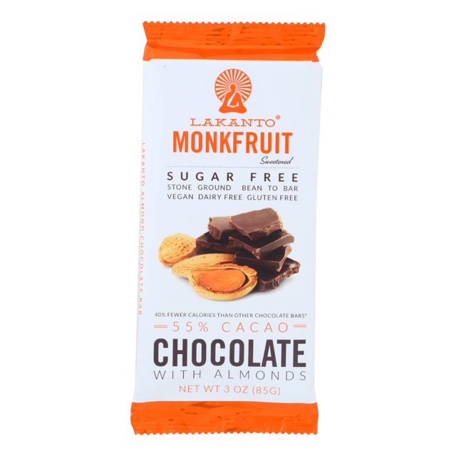 Lakanto Monkfruit Sweetened Chocolate Bar Dark Chocolate with