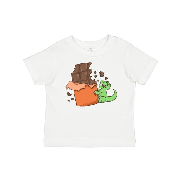 Inktastic Dino with Chocolate Bar Boys or Girls Baby T-Shirt