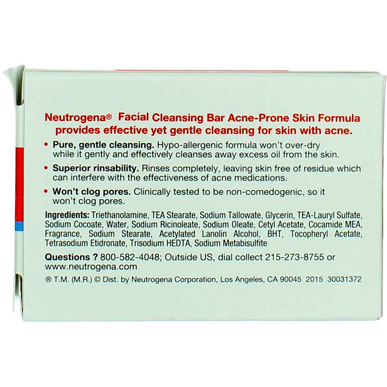 Neutrogena Acne Prone Skin Formula Facial Bar 3.50 oz - (Pack of 6)
